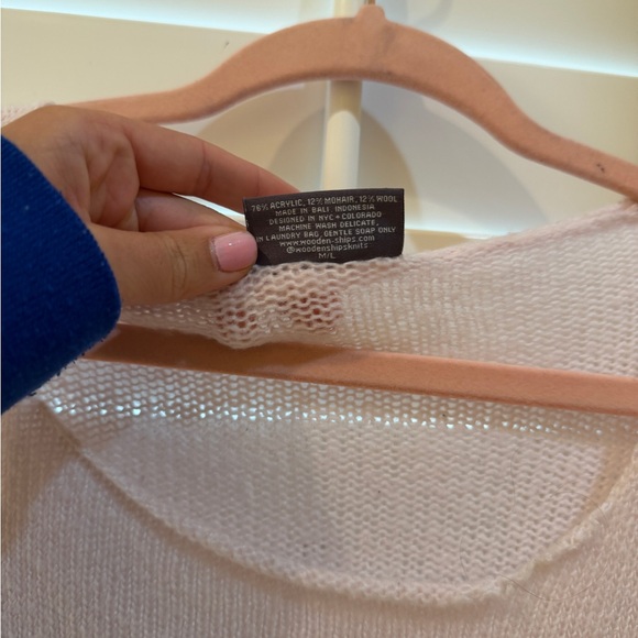 Wooden Ships Pink Sweater - Champagne Please - Picture 2 of 4